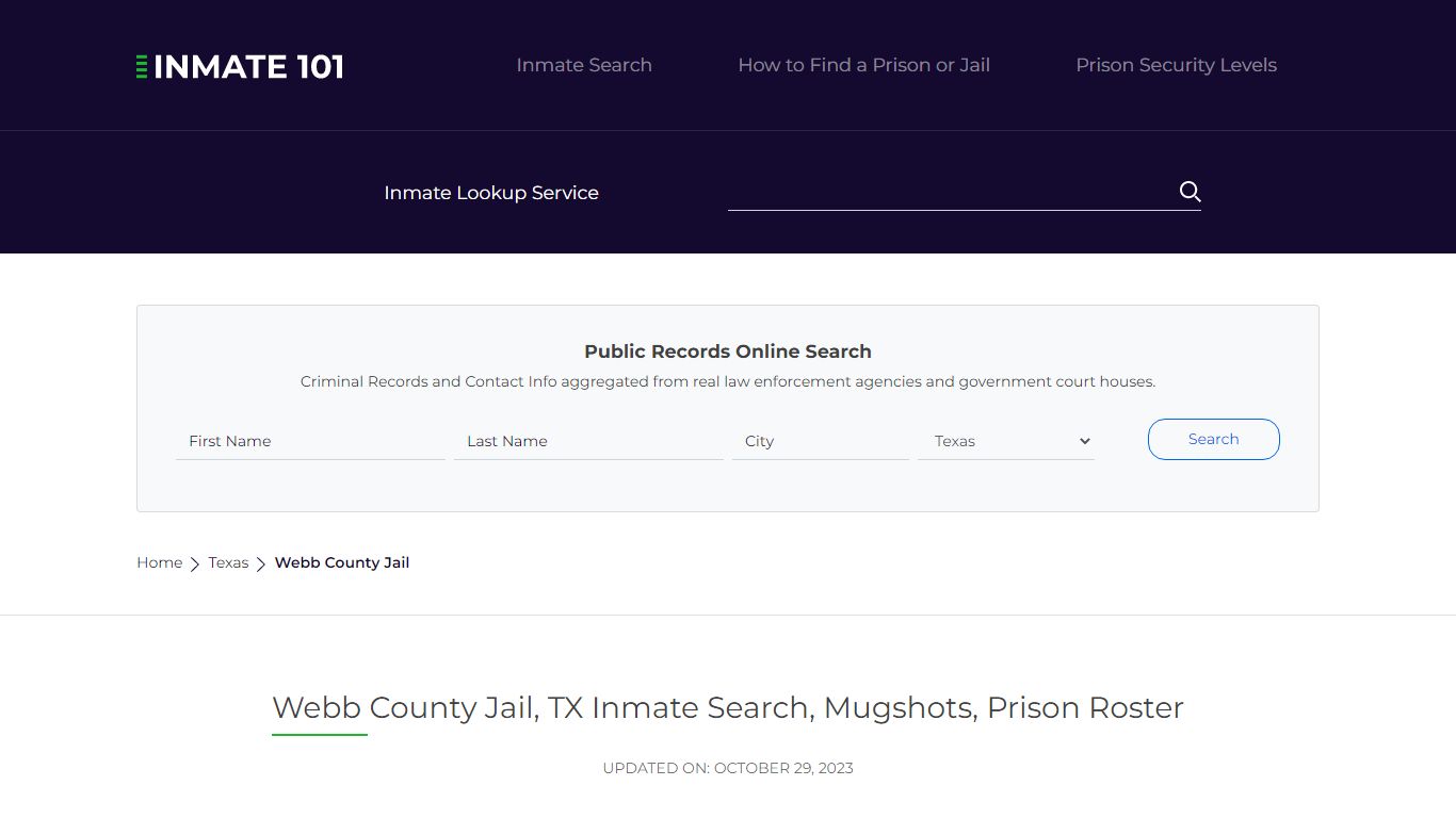 Webb County Jail, TX Inmate Search, Mugshots, Prison Roster